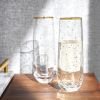 Starlight Stemless Champagne Flute Set Twine®