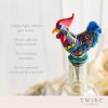 Rooster Glass Bottle Stopper Twine®