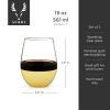 Belmont Dipped Wine Tumblers in Gold Viski®