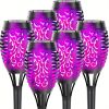 4/8/12pcs/pack Solar Outdoor Lights, 12LED Solar Torch Lights With Flickering Flame For Garden Decor