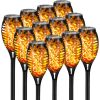 4/8/12pcs/pack Solar Outdoor Lights, 12LED Solar Torch Lights With Flickering Flame For Garden Decor