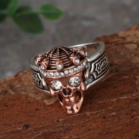 Ring; Popular Hip Hop Punk Style Skull Design Ring For Men (Color: Silvery, size: 8)