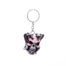 Skull Creative Keychain Rubber Pendant (style: A)