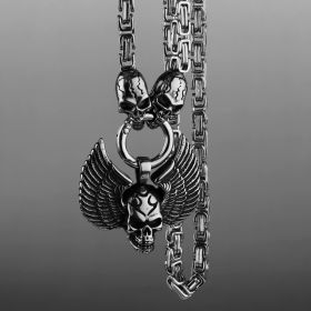 Men's Jewelry Indian Chief Skull Pendant Necklace (Color: Ghost head70CM)