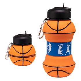 Sports Water Bottle, Silicone Collapsible Spherical Drinking Mug, Leak-proof Squeezable Shockproof (Colour: B)