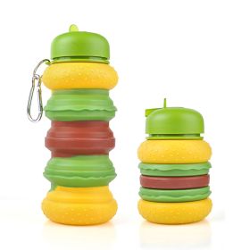 Sports Water Bottle, Silicone Collapsible Spherical Drinking Mug, Leak-proof Squeezable Shockproof (Colour: O)