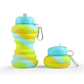 Sports Water Bottle, Silicone Collapsible Spherical Drinking Mug, Leak-proof Squeezable Shockproof (Colour: R)