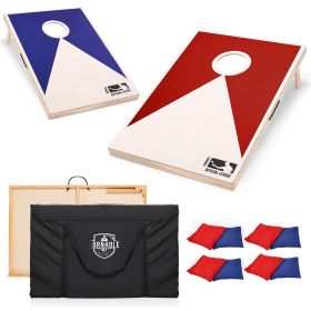 GoSports Solid Wood Premium Cornhole Set - 3 Feet x 2 Feet Game Boards, Includes Set of 8 Corn Hole Toss Bags (Color: as Pic)