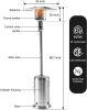 Delta X3 Outdoor Heater, Propane Heater, Outdoor Propane Patio Heater with Wheels, 47,000 BTU Outdoor Patio Heater for Home and Commercial