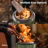 Smokeless Fire Pit, 304 Stainless Steel Tabletop Firepit Wood Pellets Burning Fire Pits for Camping, Bonfire