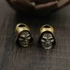 Wearing A Hat Skull Knife Falling Car Key Pendant Edc Pure Copper