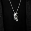 Personality Fashion Male Trendsetter Half Face Skull Pendant European And American Exaggerated Punk Hip Hop Street All-match Hanging Ornaments